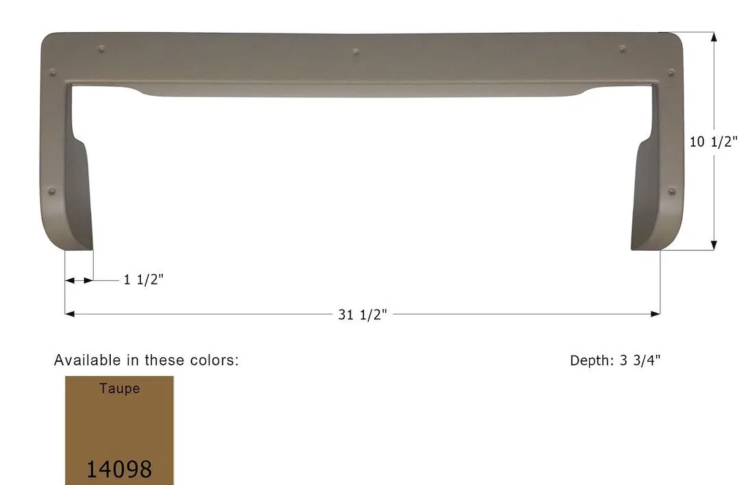 14098 – ICON Step Trim, Vehicle Fitment: Keystone Models 31-1/2 Inch Length x 10-1/2 Inch Width Taupe Single